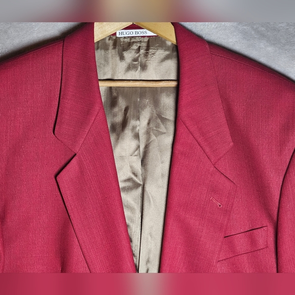 Hugo Boss Men's Holiday Red Sports Jacket Two button 44R Made in the USA. - Picture 2 of 11